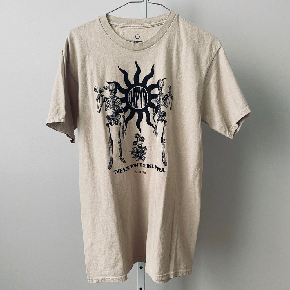EMPYRE sz M Skeleton Sun Graphic T‎ Shirt Mens Casual Skater Streetwear
